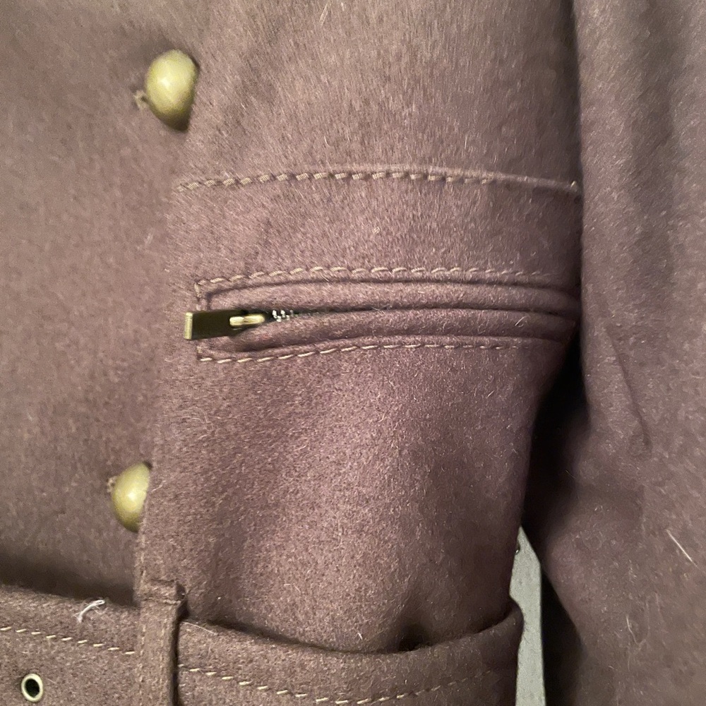 BCBGMaxAzria Brown Wool Women's Long Coat - Picture 5 of 12